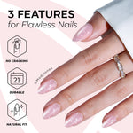 Pink Milky Dots press on nails MODELONES 