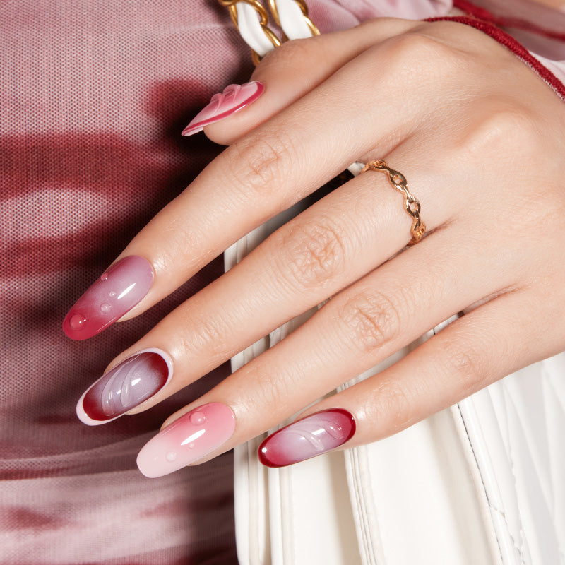 Blush Merlot Gel Polish Set MODELONES #blush merlot