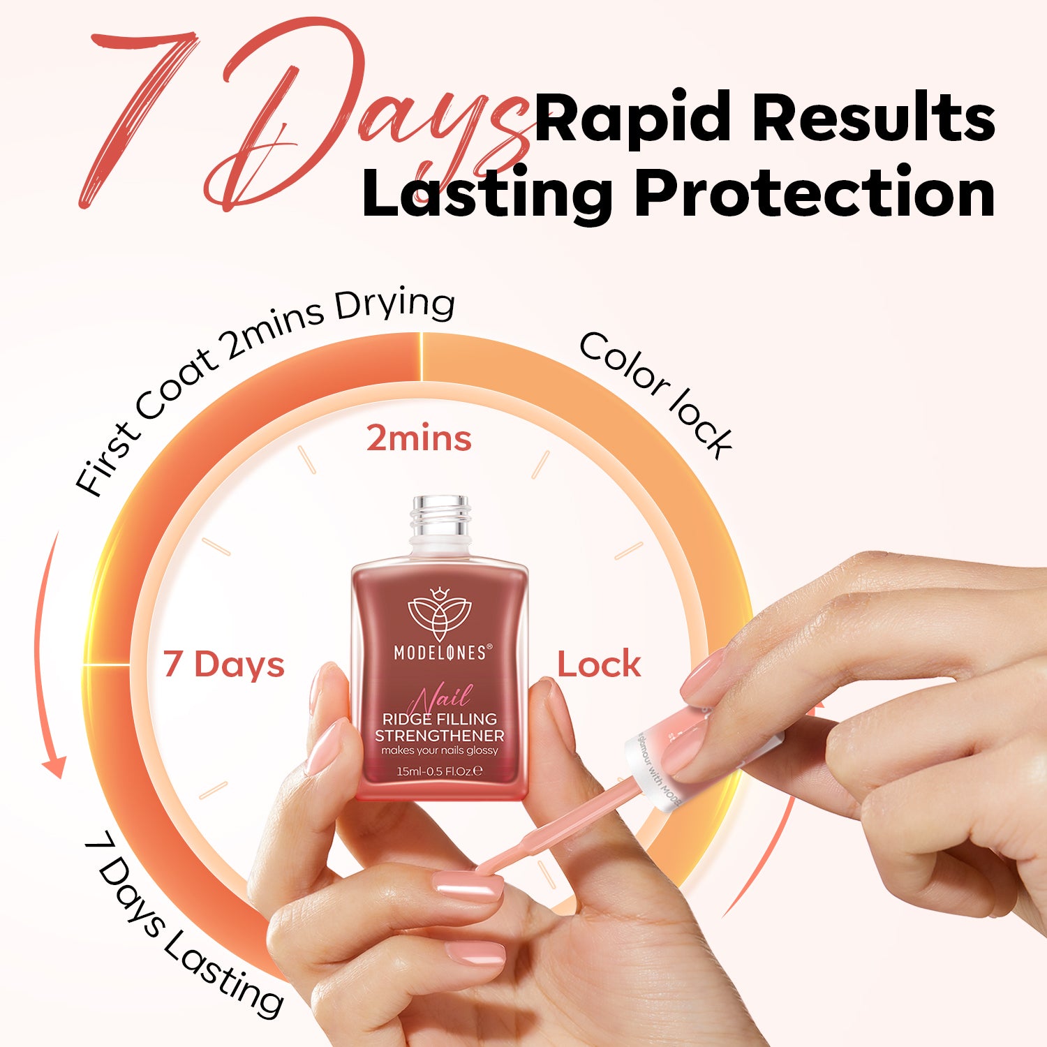 Nail Ridge Filler Strengthener Nail Care MODELONES 