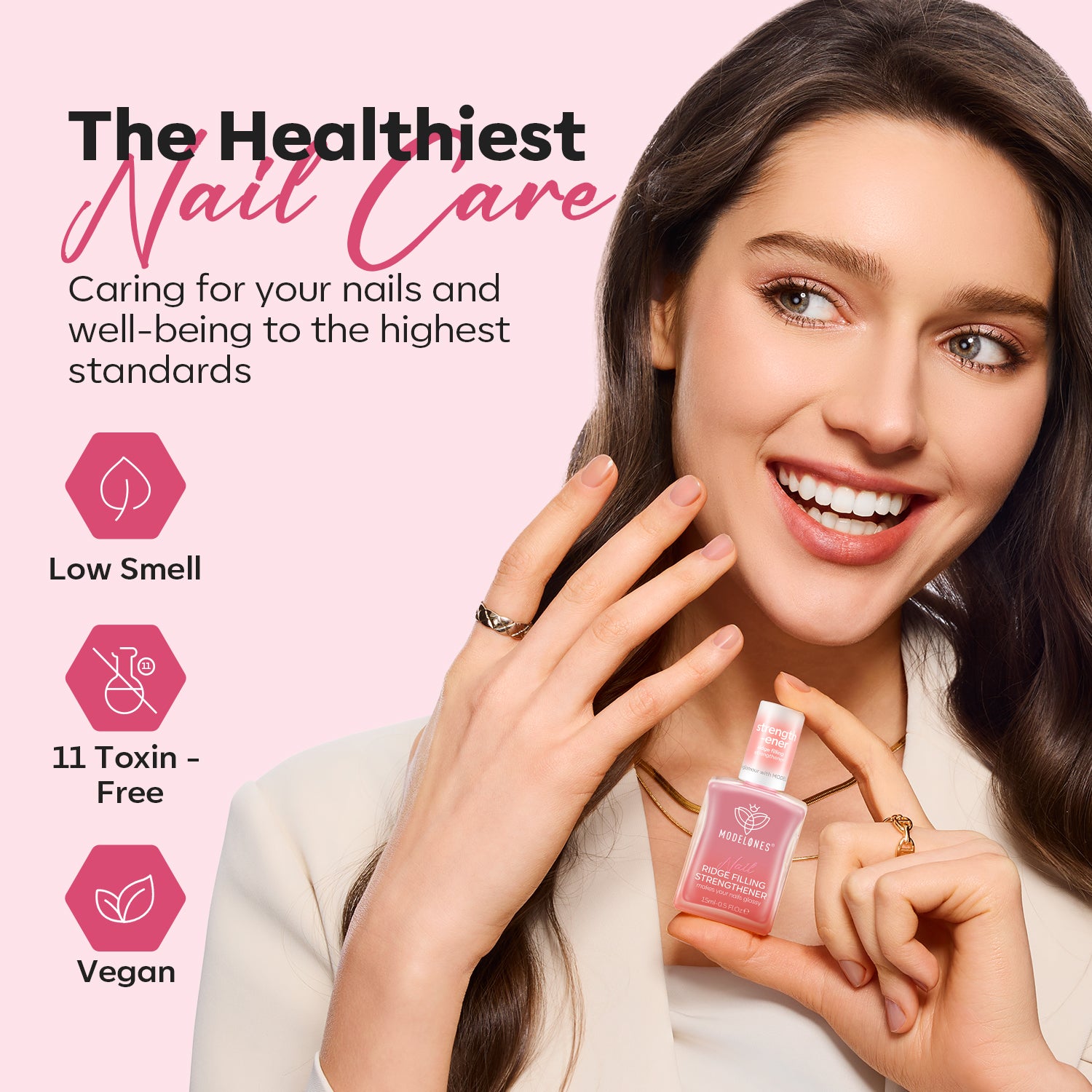 Blush Nude 8-in-1 Functional Nail Repair Strengthener Nail Care MODELONES 