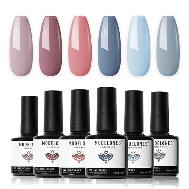 Skyline - 6 Shades Gel Nail Polish Set 7ml