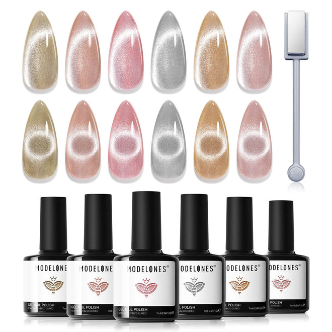 Ethereal Glow - 6 Shades Gel Nail Polish Set 7ml