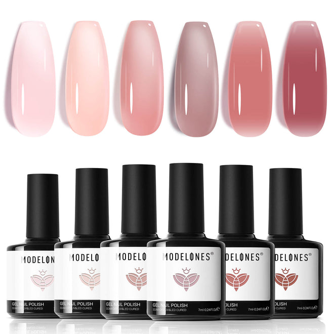 Glisten Jelly - 6 Colors Gel Nail Polish Set 7ml