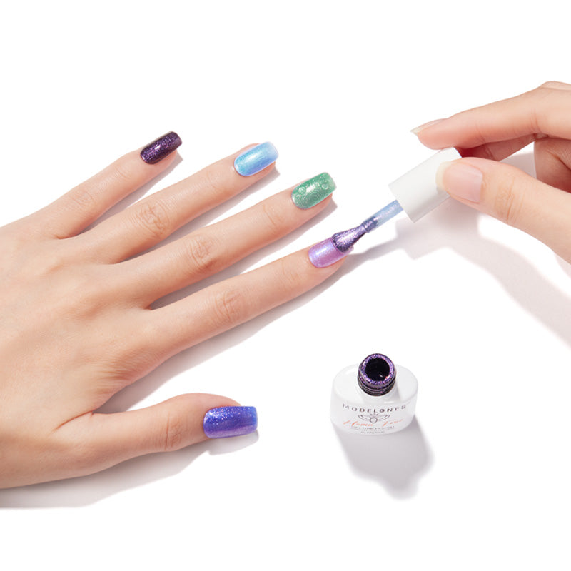 Violet Sparkle Gel Polish Set MODELONES 