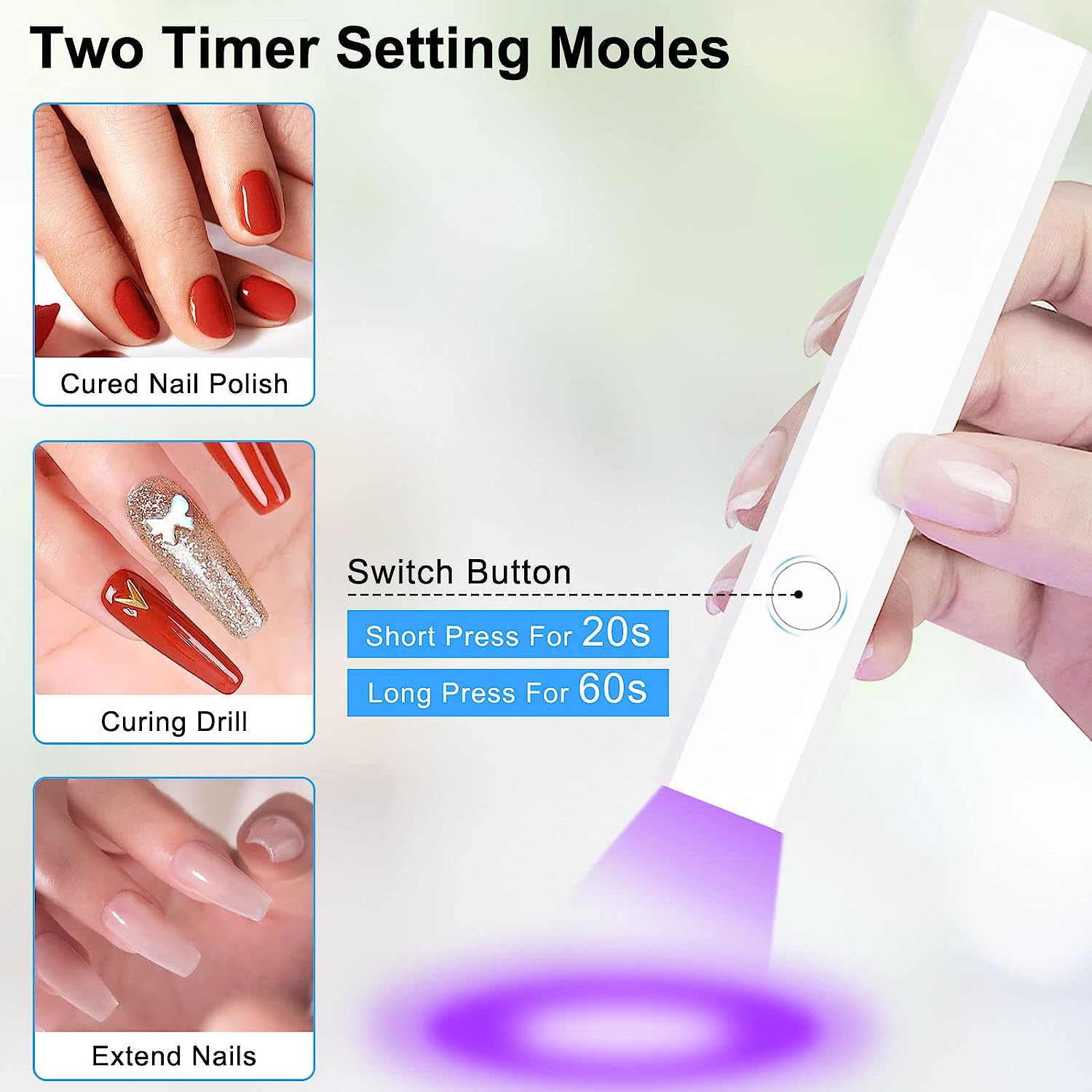 Modelones Handheld UV Light for Gel Nails