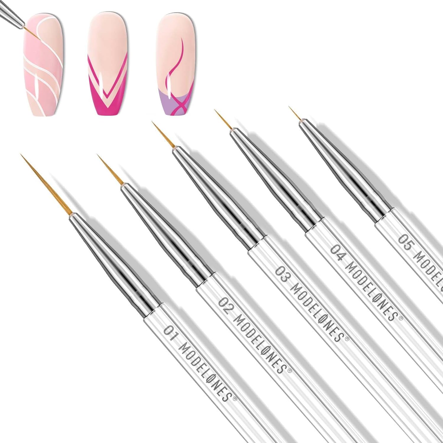 5Pcs Pure Nail Art Liner Brushes Set 1