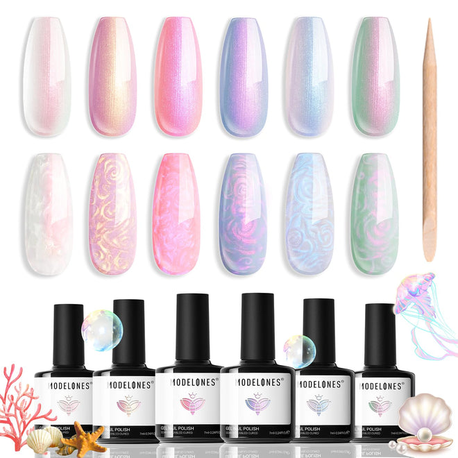 Mermaid's Shell - 6 Shades Gel Nail Polish Set 7ml