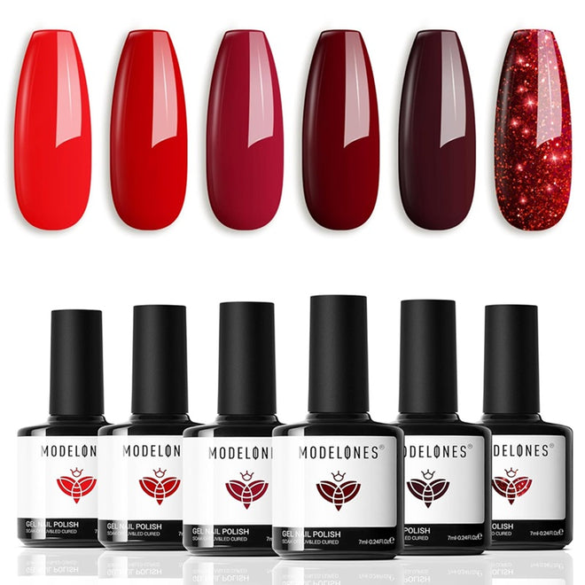 Ruby - 6 Shades Gel Nail Polish Set