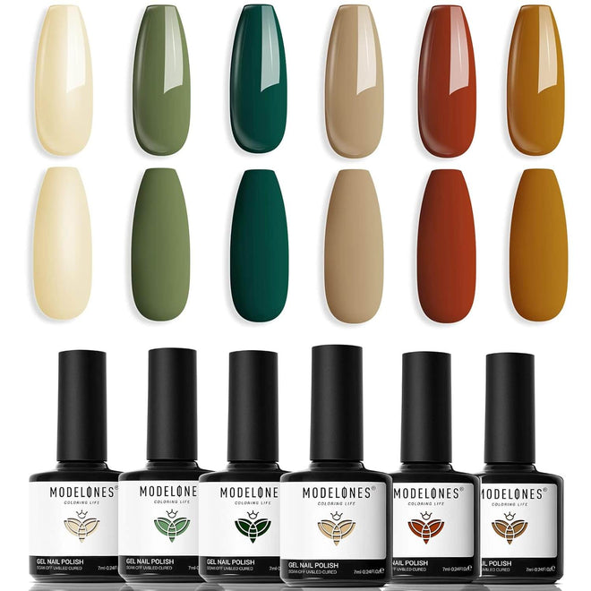 Autumn Embrace - 6 Pcs Gel Nail Polish Set 7ml