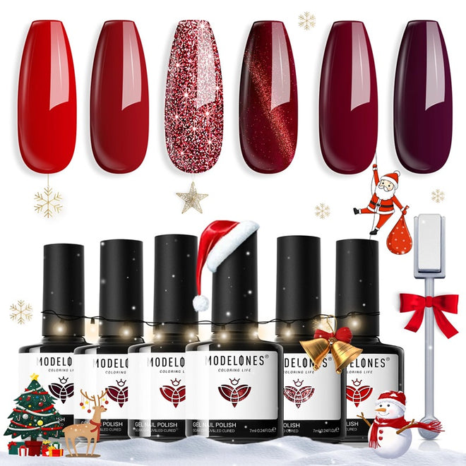 Ruby Sparks - 6 Shades Gel Nail Polish Set