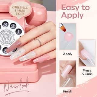 Nude Clear Black Pink - 6 Colors Poly Nail Gel Kit【US/CA ONLY】