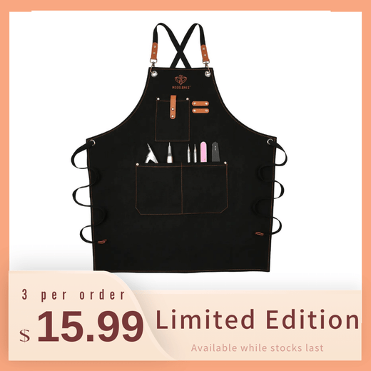 Cotton Canvas Adjustable Aprons with Large Pockets
