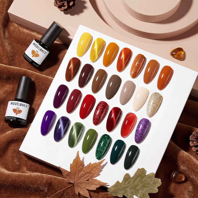 Golden Hour 28 Colors Gel Nail Polish Kit  MODELONES 