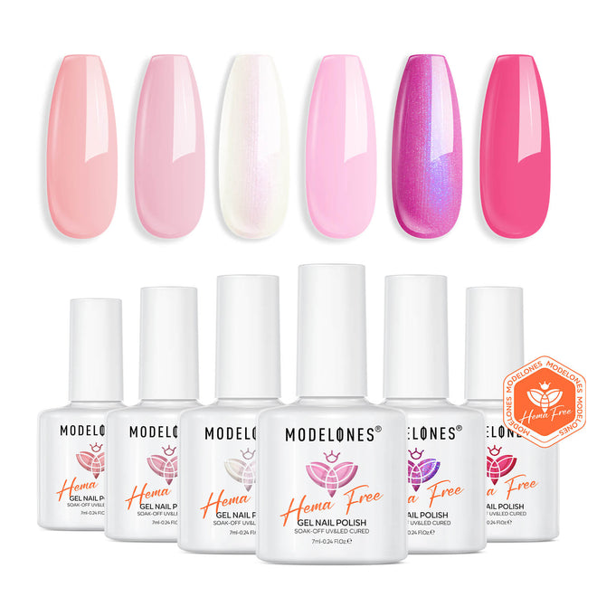 Love River - Hema-Free 6 Colors Gel Nail Polish Set 7ml