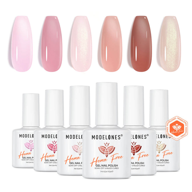 Sugarcoat - Hema-Free 6 Colors Gel Nail Polish Set 7ml