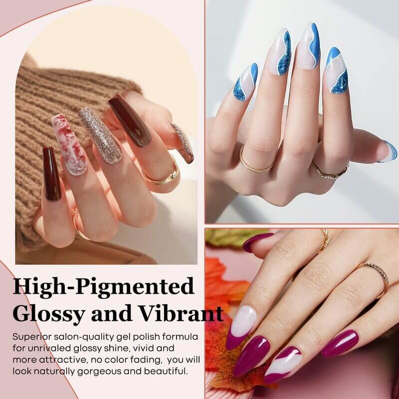 Vibrant Bliss - 24Pcs 20Colors Gel Nail Polish Kit【CA ONLY】