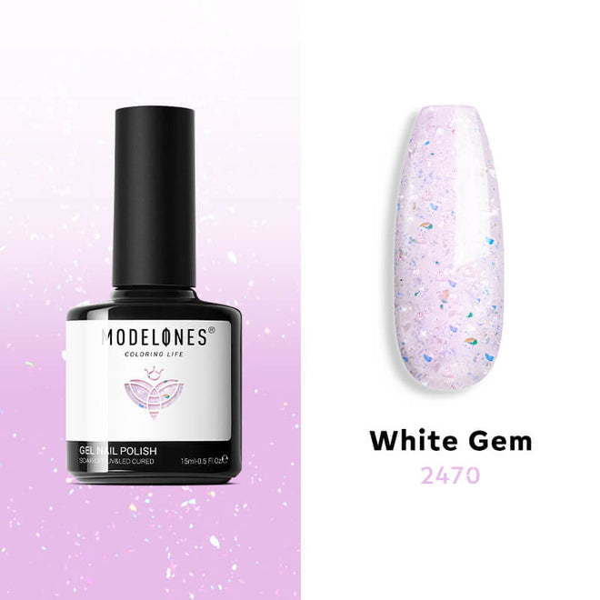 White Gem - Modelones Gel Nail Polish Inspire Gel 15ml