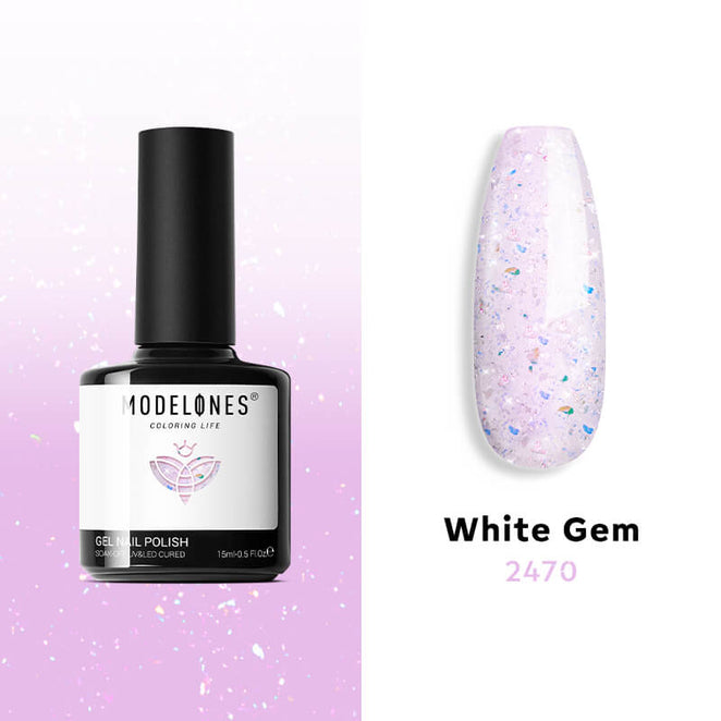 White Gem - Modelones Gel Nail Polish Inspire Gel 15ml