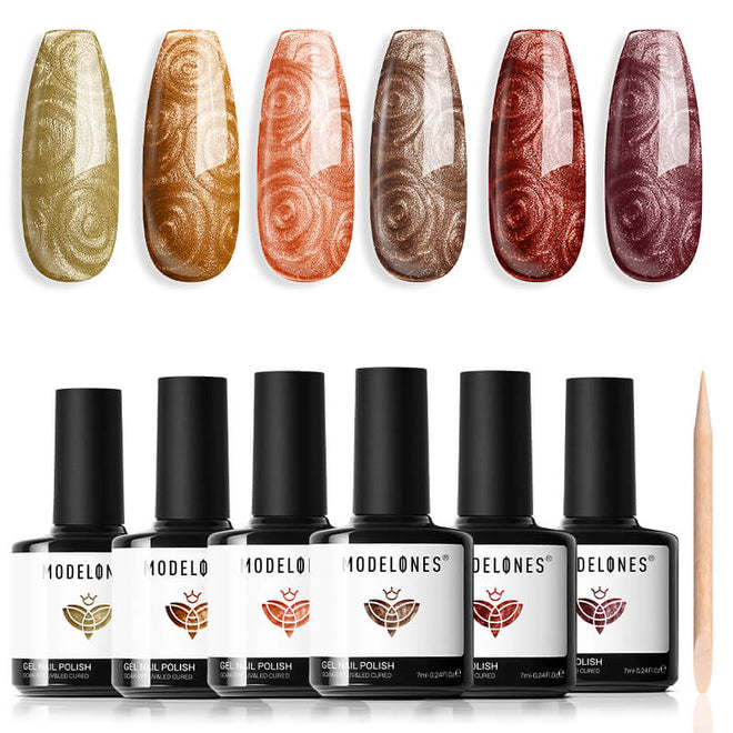 Coffee Alliance - 6 Shades Gel Nail Polish Set 7ml