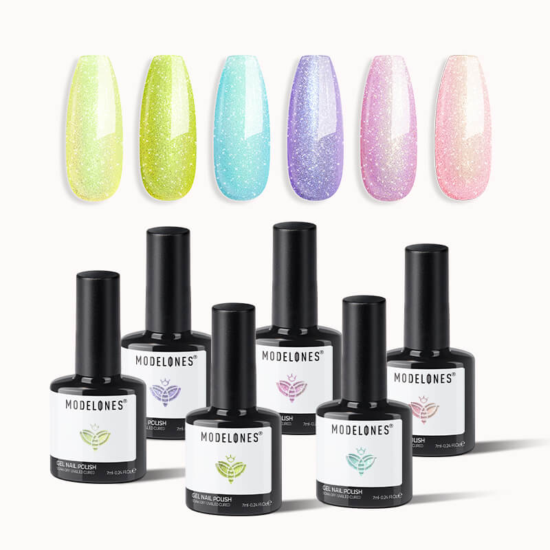 Passion Power - 6 Shades Gel Nail Polish Set 7ml