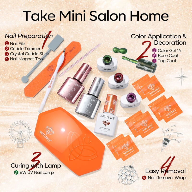 Rapture Night - Mini Salon Gel Nail Polish Kit