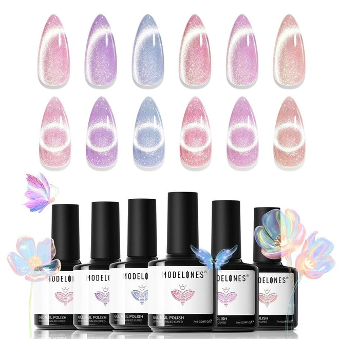 Holo Rainbow - 6 Shades Gel Nail Polish Set