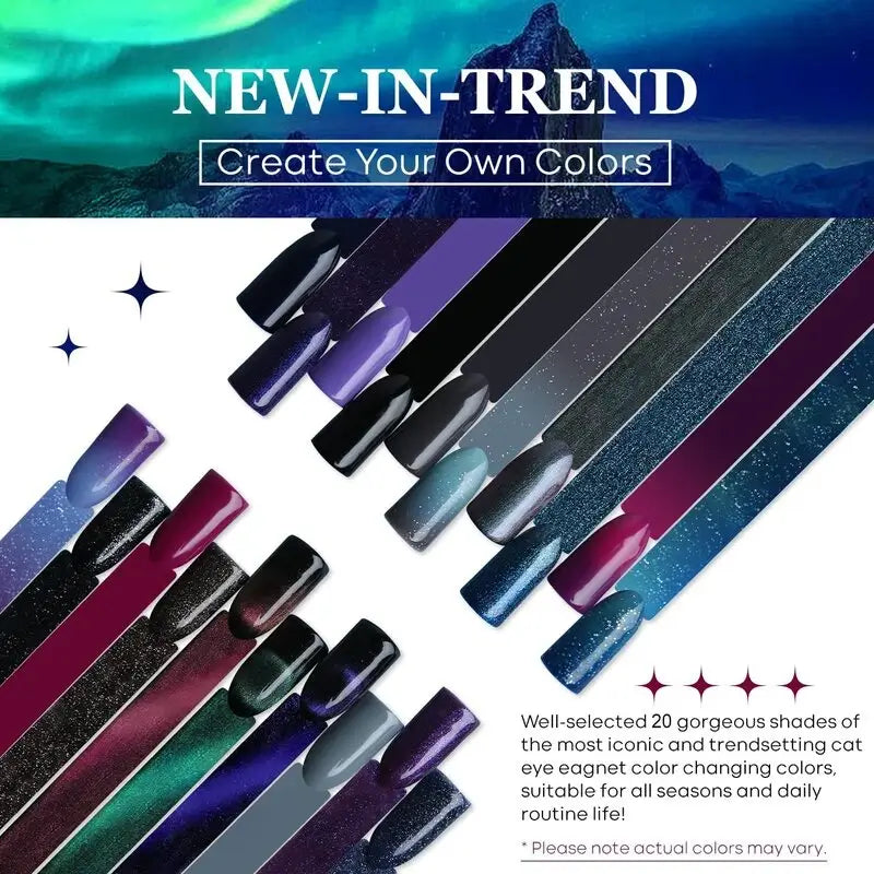 Queen of the Night - 25Pcs 20Colors Gel Nail Polish Kit Gel Polish Kit MODELONES 