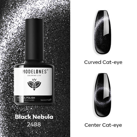 Black Nebula - Modelones Gel Nail Polish Cat Eye Gel 15ml