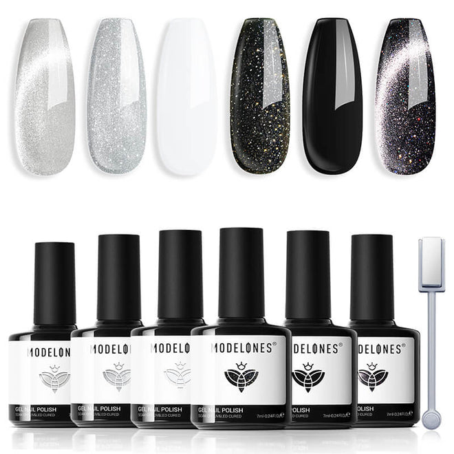 Midnight Stardust - 6 Shades Gel Nail Polish Set 7ml