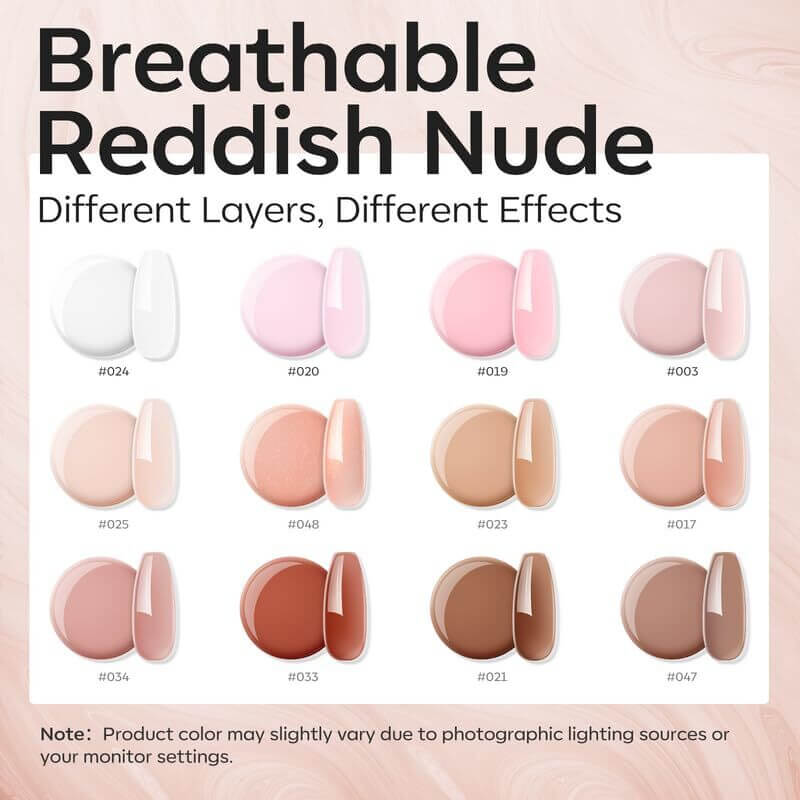 Nude Reddish - 12 Colors 8-in-1 Builder Gel Set 7ml