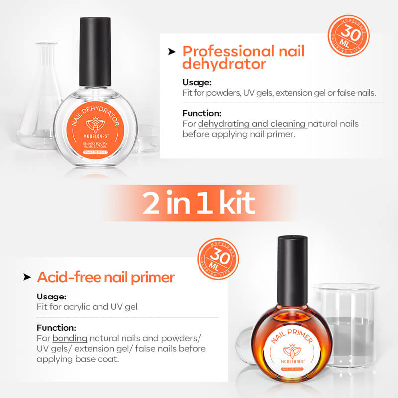 Hema-Free Upgarded Nail Primer & Prep Dehydrator Set 30ml【BUY 1 GET 1 50% OFF】