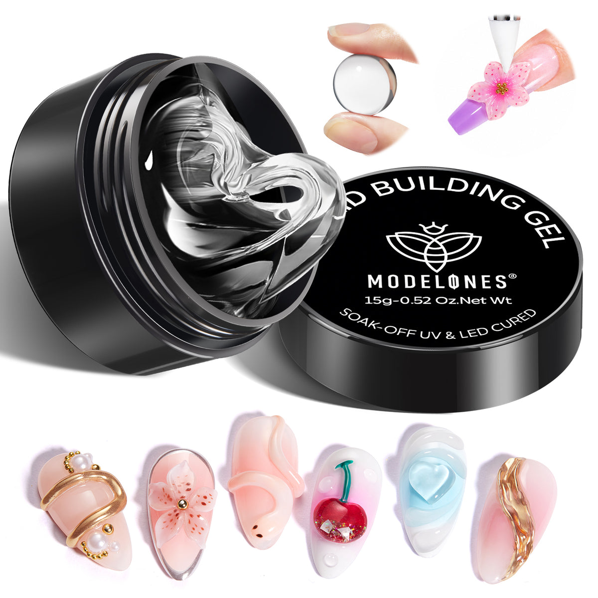 Non-Stick Hands Solid Builder Gel 15g Solid Builder Gel MODELONES 