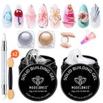 Solid Builder Gel Kit with Gold & Silver Chrome Powder Solid Builder Gel MODELONES 