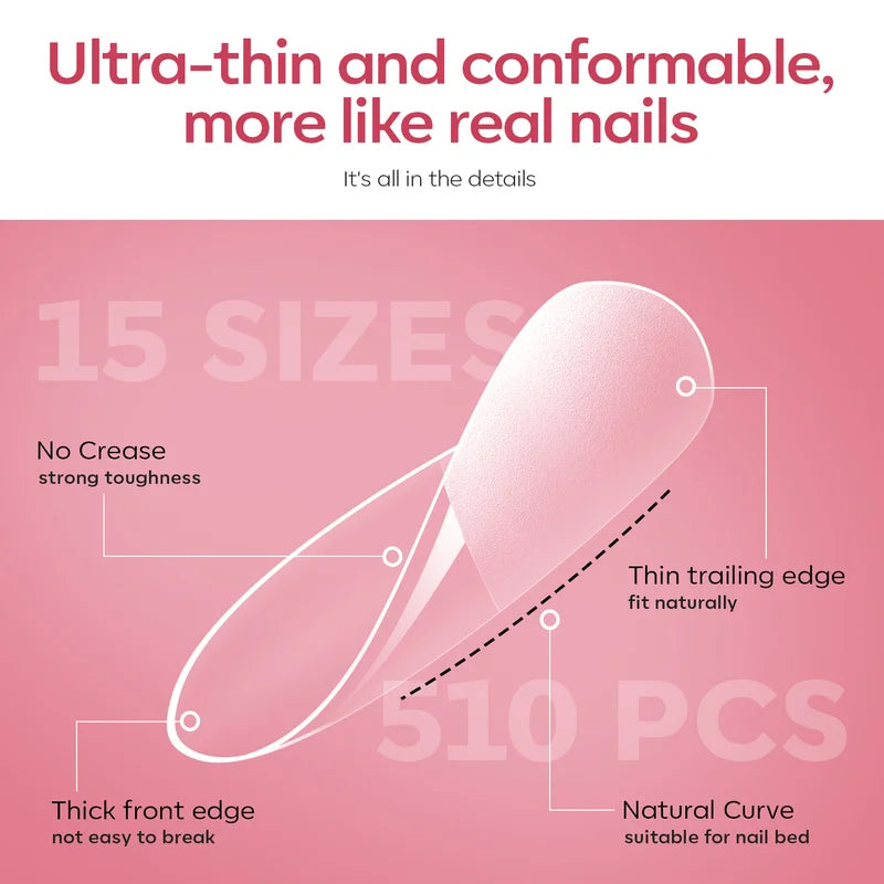 Medium Almond Nail Tips Kit