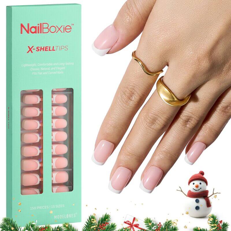 150 Pcs 15 Sizes Short Square Press on Nails Kit【US ONLY】