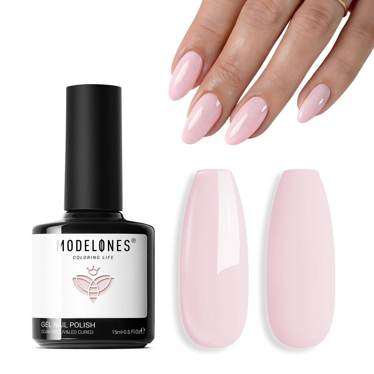 modelones Pink Gel Polish Summer Pastel Light Baby Pink Gel Nail Polish