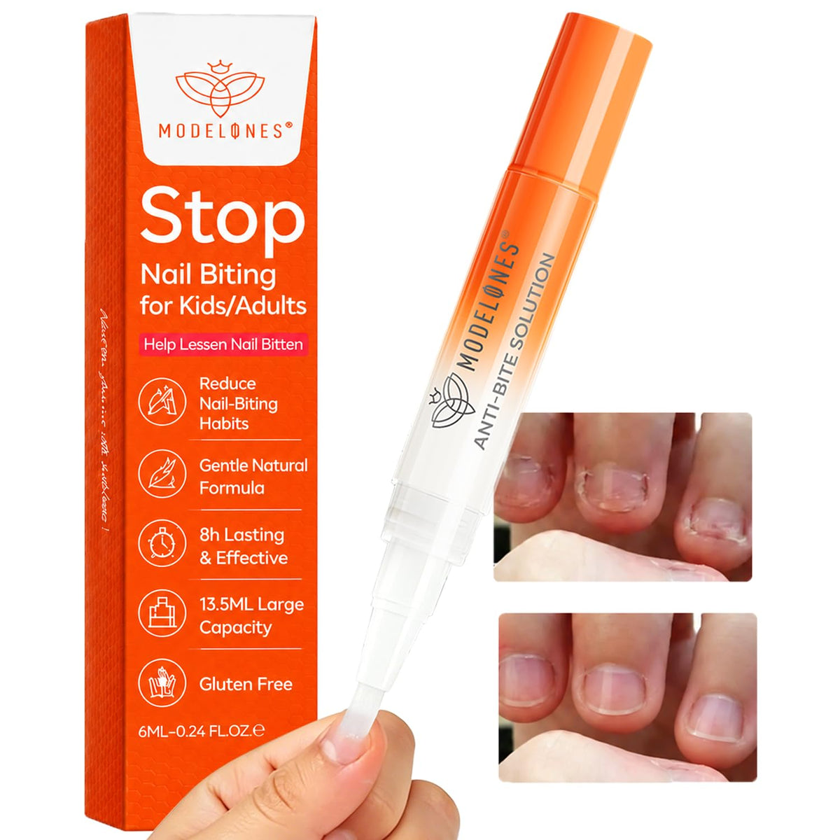 Modelones Nail Biting Prevention for Kids, Bitter Thumb Sucking Deterrent