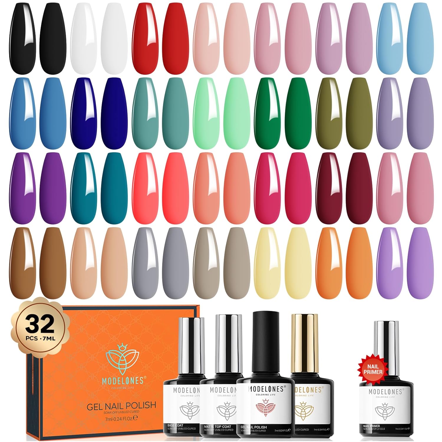 Colorful Set - 32Pcs 28 Colors Gel Nail Polish Kit【US ONLY】
