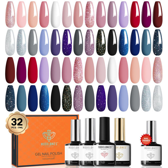 Starry Night - 33Pcs 28 Colors Gel Nail Polish Kit 【US ONLY】