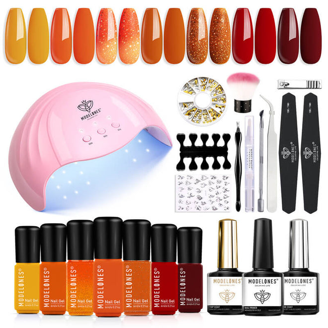 Dreamy Garden - 19 Pcs 7 Colors Gel Nail Polish Kit