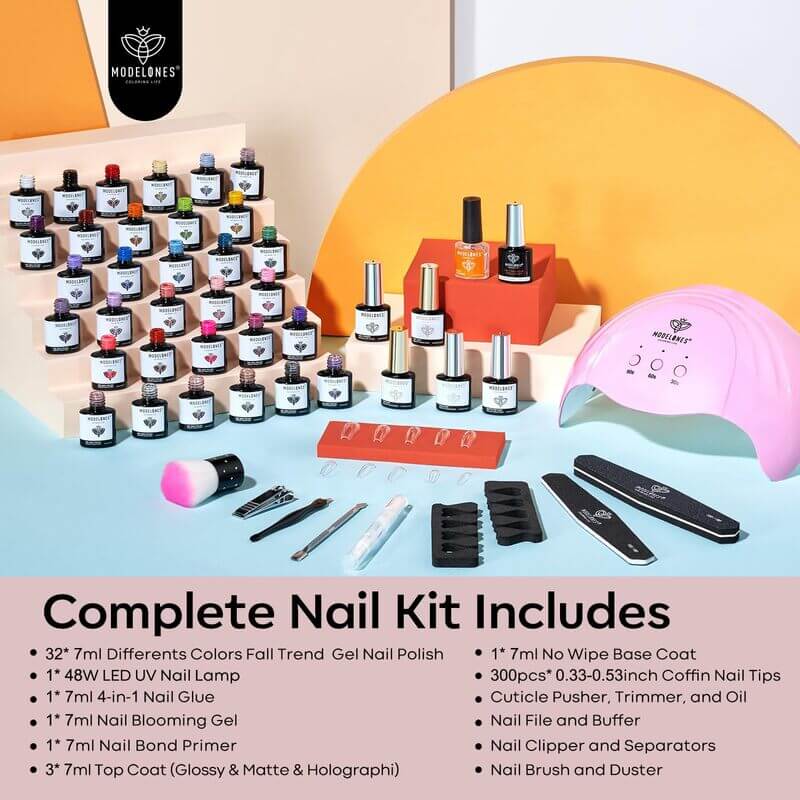 Define Your Nail - 48Pcs 32 Colors Gel Nail Polish Kit