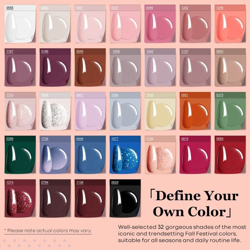 Define Your Nail 48Pcs 32 Colors Gel Nail Polish Kit Modelones