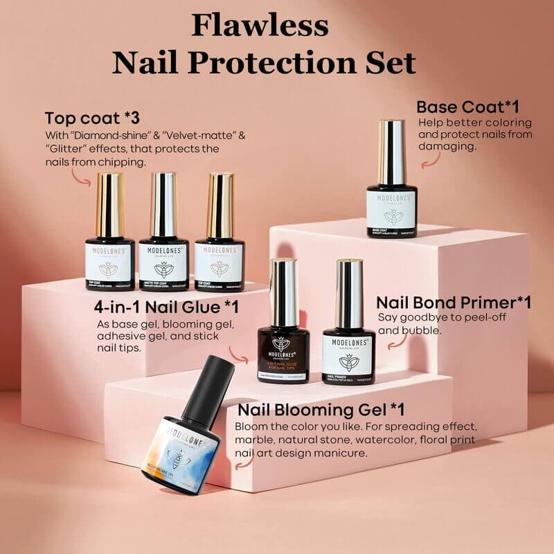 Define Your Nail 48Pcs 32 Colors Gel Nail Polish Kit Modelones