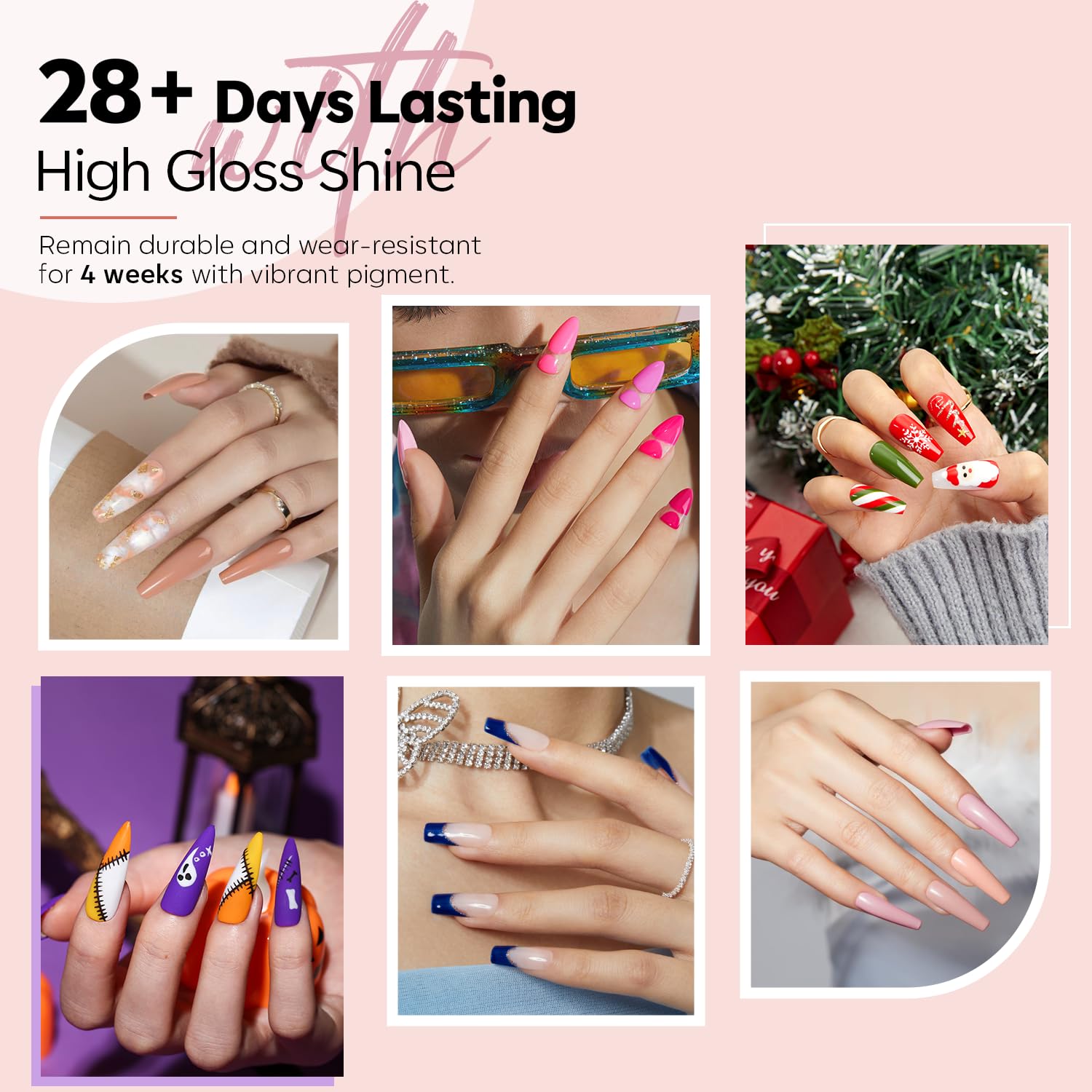 Colorful Fingertips - 45Pcs 28 Colors Gel Nail Polish Kit【US ONLY】
