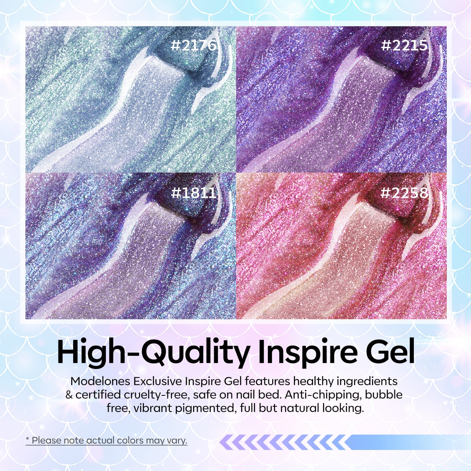 Mermaid Treasure - 7Pcs 4 Colors Gel Nail Polish Kit (Limited Edition)