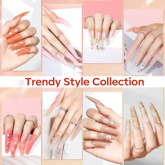 Elegant - 42Pcs 6 Colors Poly Nail Gel Kit