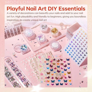 Elegant - 42Pcs 6 Colors Poly Nail Gel Kit