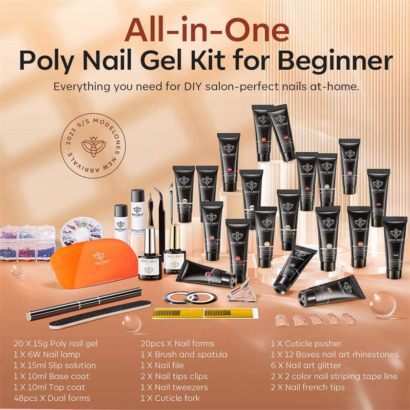 Fantasy Painted Porcelain - 20 Colors Poly Nail Gel Kit【US ONLY / FREE 10PCS NAIL TIPS CLIPS】