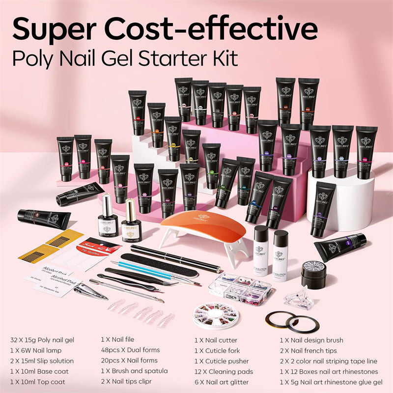 Modelones Poly Nail Gel Kit With Slip Solution Extension Builder ...