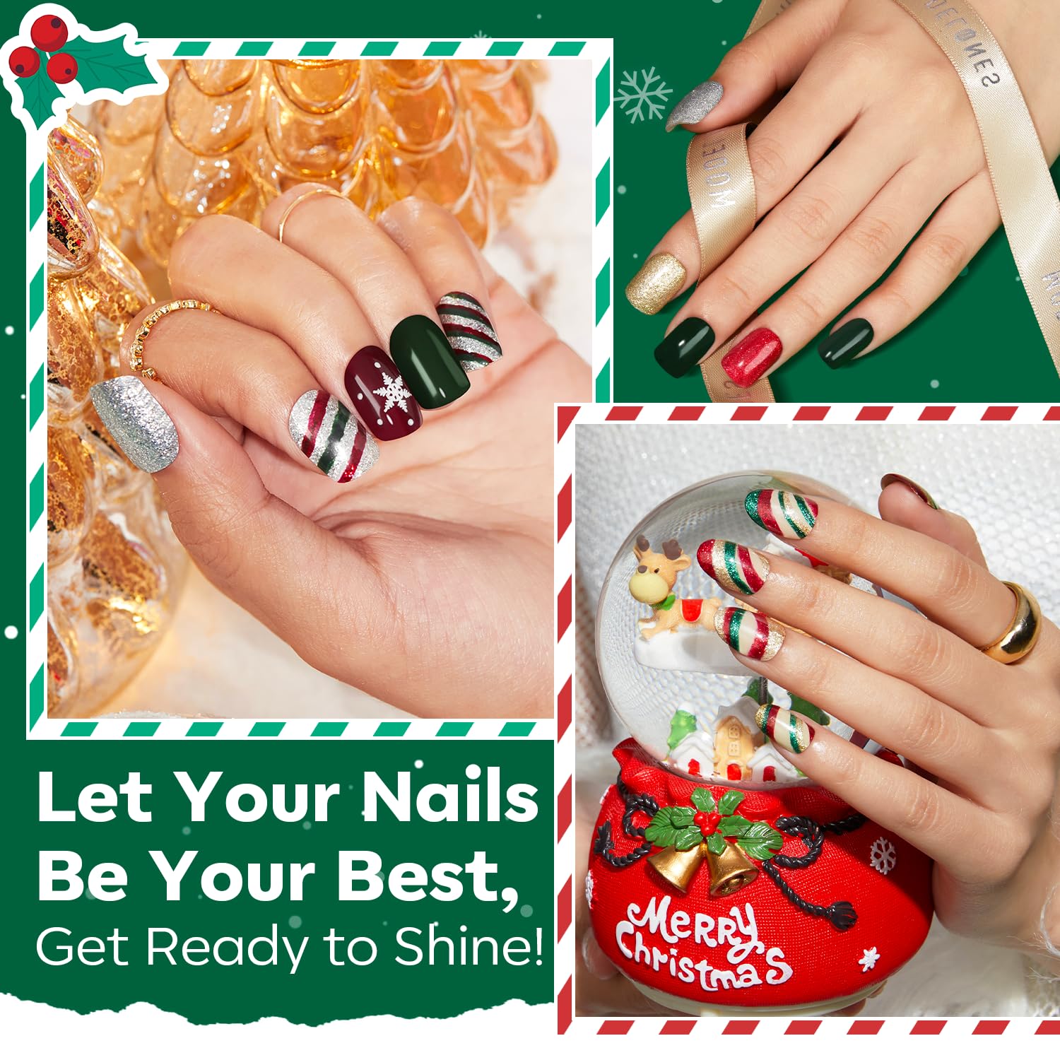 Merry Christmas - 6 Colors Nail Polish Set